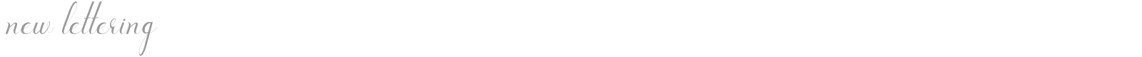 New Lettering font preview